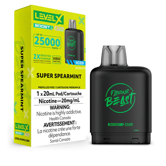 SUPER SPEARMINT ICED - LEVEL X FB BOOST (20mL) (ONTARIO)