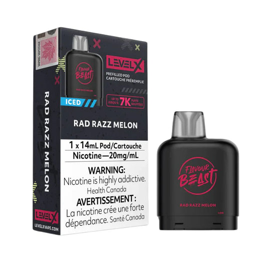 RAD RAZZ MELON ICED - LEVEL X FLAVOUR BEAST (14mL) (FEDERAL)