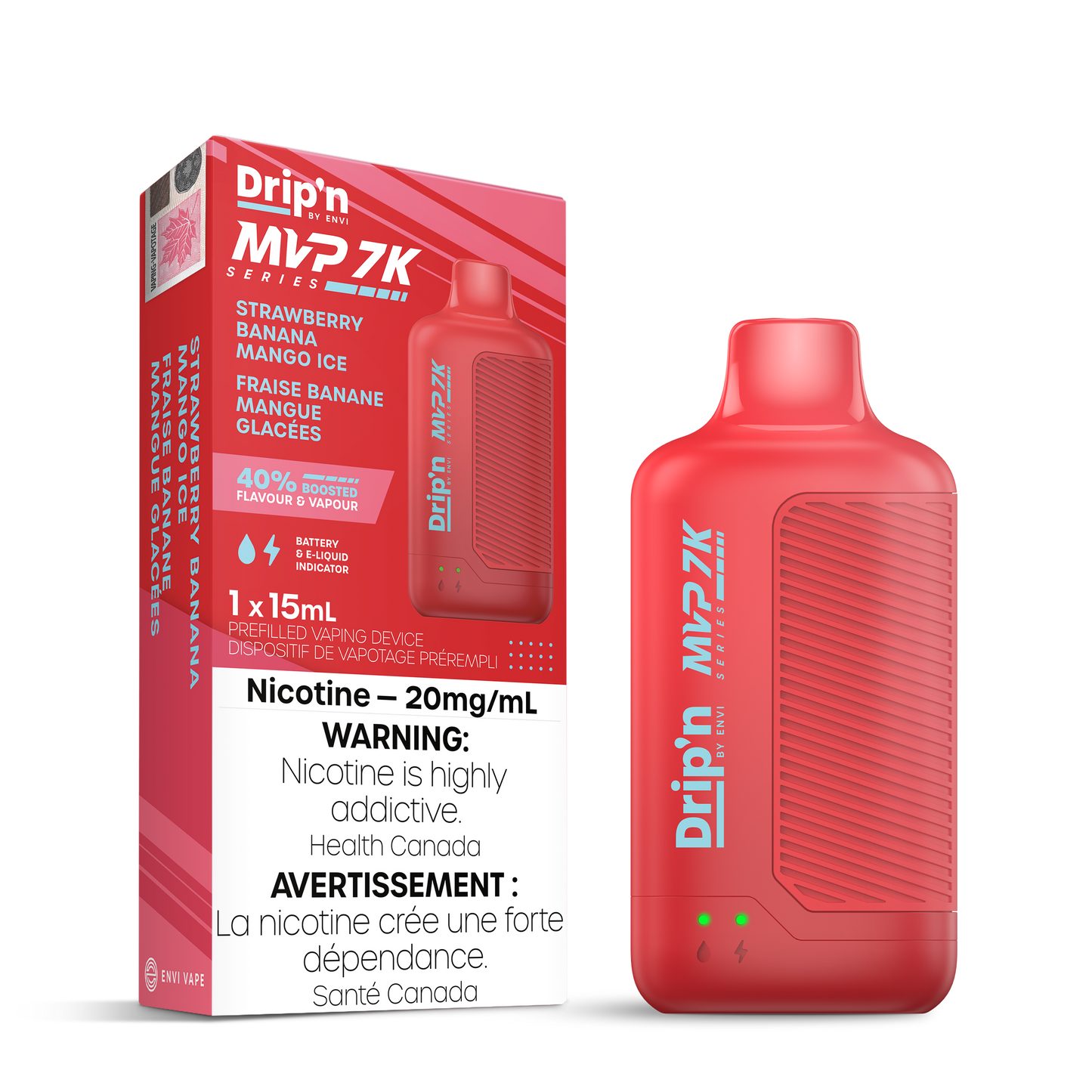 STRAWBERRY BANANA MANGO ICED - DRIP'N MVP 7K BY ENVI (FEDERAL)