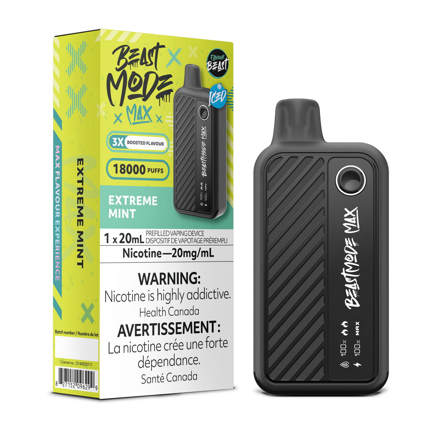 EXTREME MINT - FLAVOUR BEAST BEAST MODE MAX (20mL) (ONTARIO)