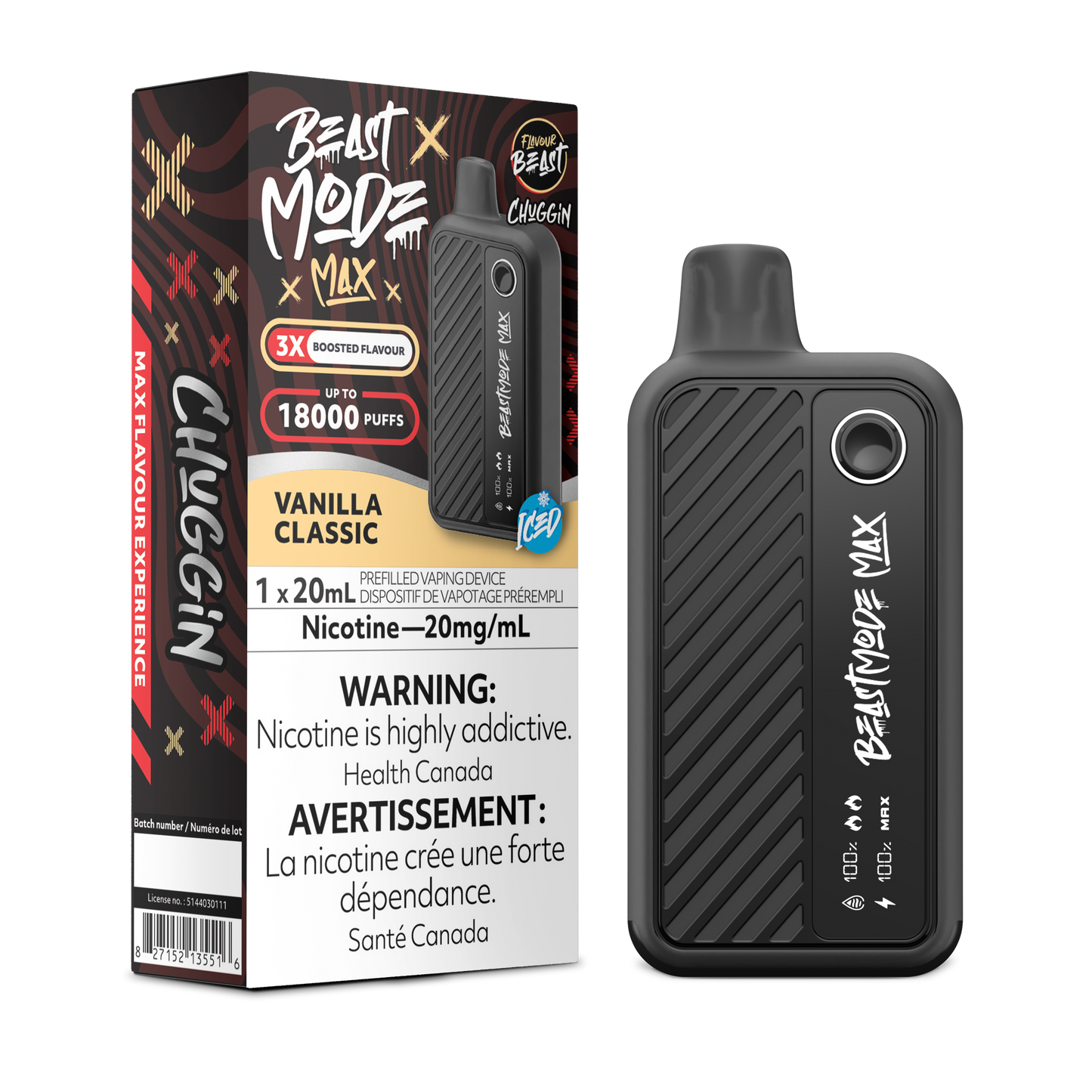 CHUGGIN' VANILLA CLASSIC - FLAVOUR BEAST BEAST MODE MAX (20mL) (ONTARIO)