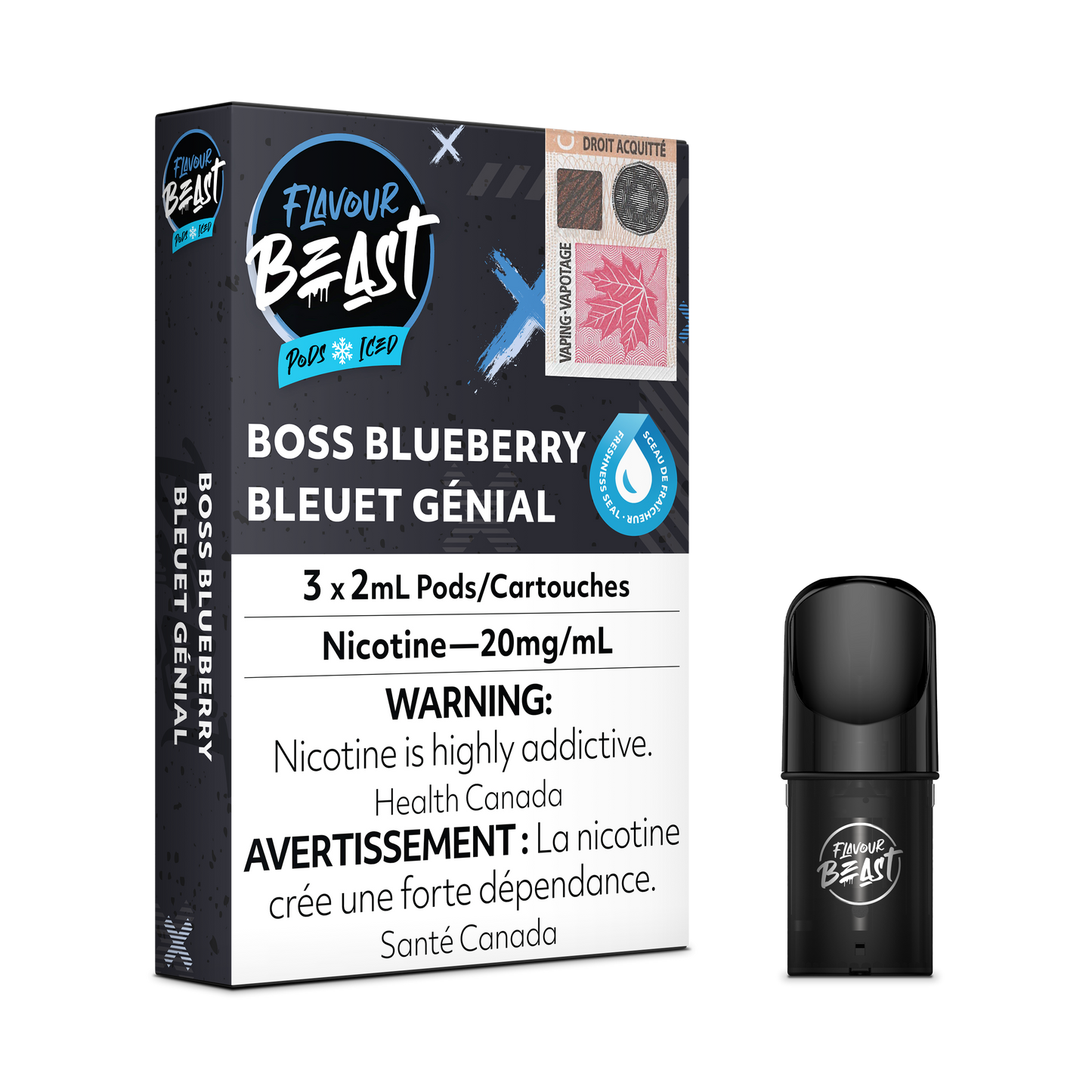BOSS BLUEBERRY - FLAVOUR BEAST PODS (ONTARIO)