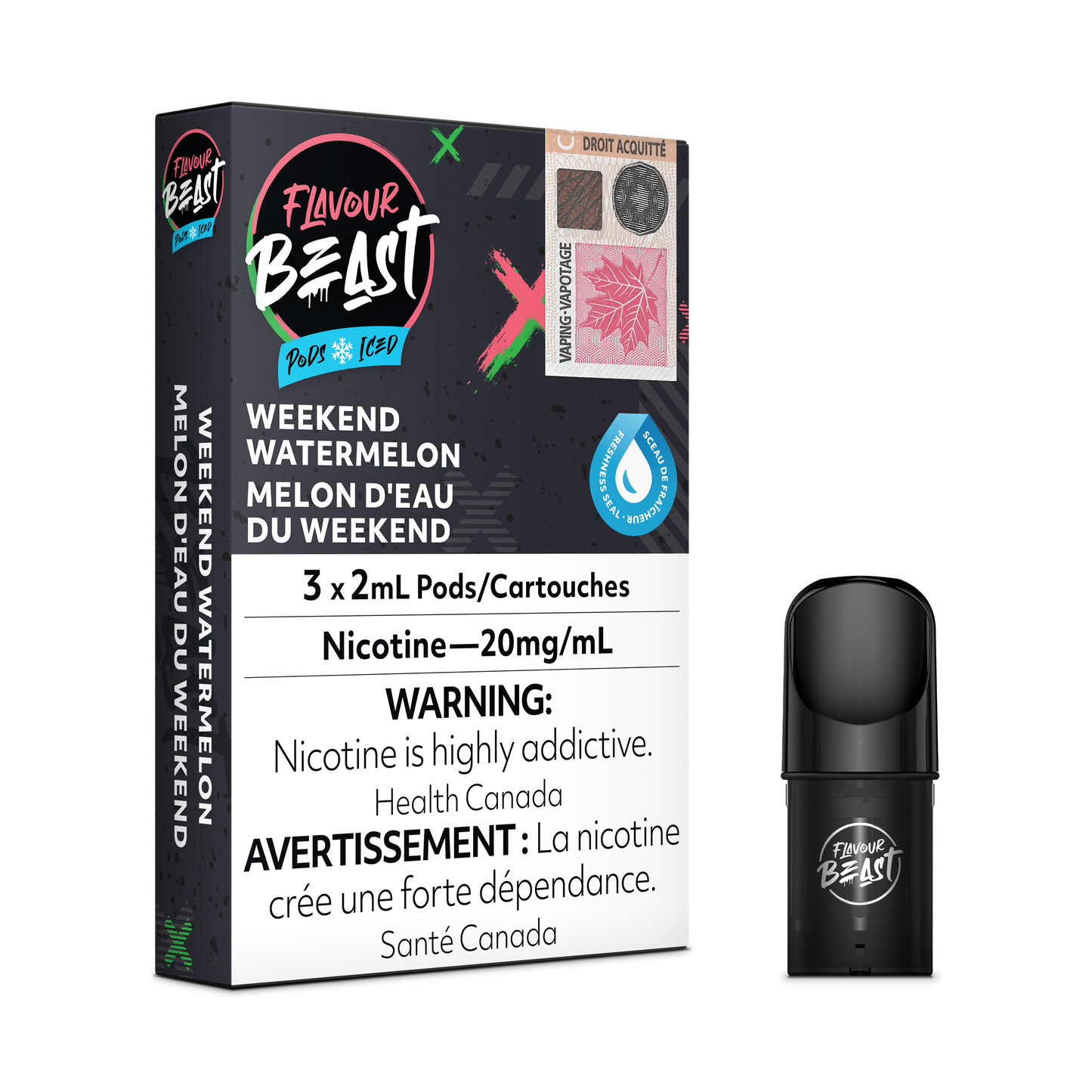 WEEKEND WATERMELON - FLAVOUR BEAST PODS (FEDERAL)