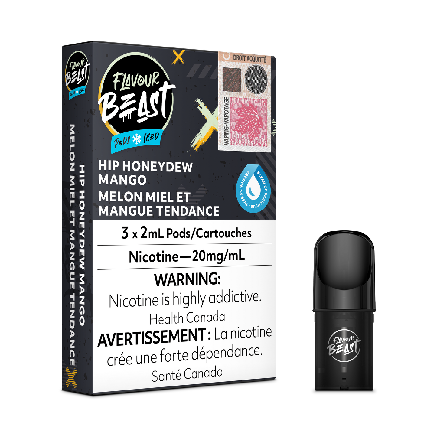 HIP HONEYDEW MANGO - FLAVOUR BEAST PODS (FEDERAL)