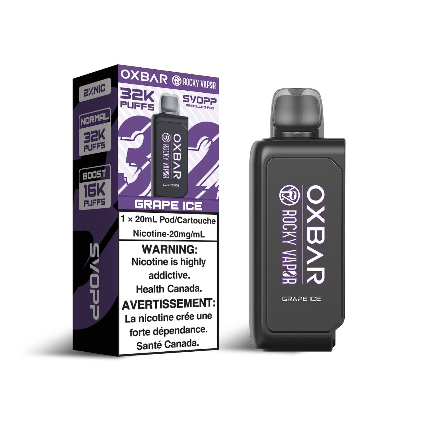 GRAPE ICE - OXBAR SVOPP 32K POD SYSTEM (SVOPP DEVICE REQUIRED) (ONTARIO)