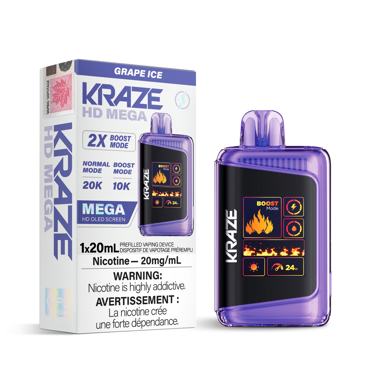 GRAPE ICE - KRAZE HD MEGA (ONTARIO)