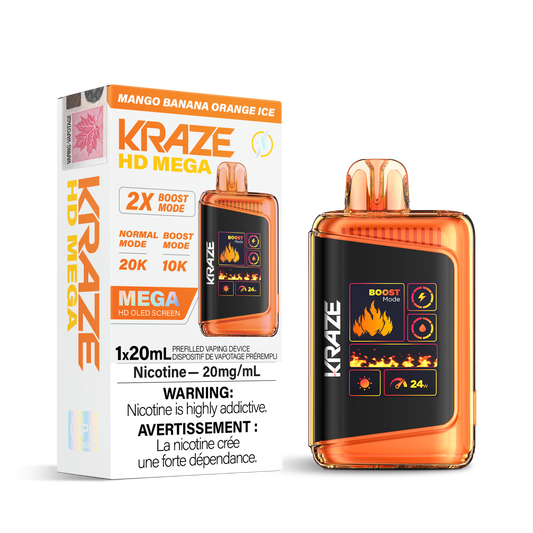 MANGO BANANA ORANGE ICE - KRAZE HD MEGA (FEDERAL)