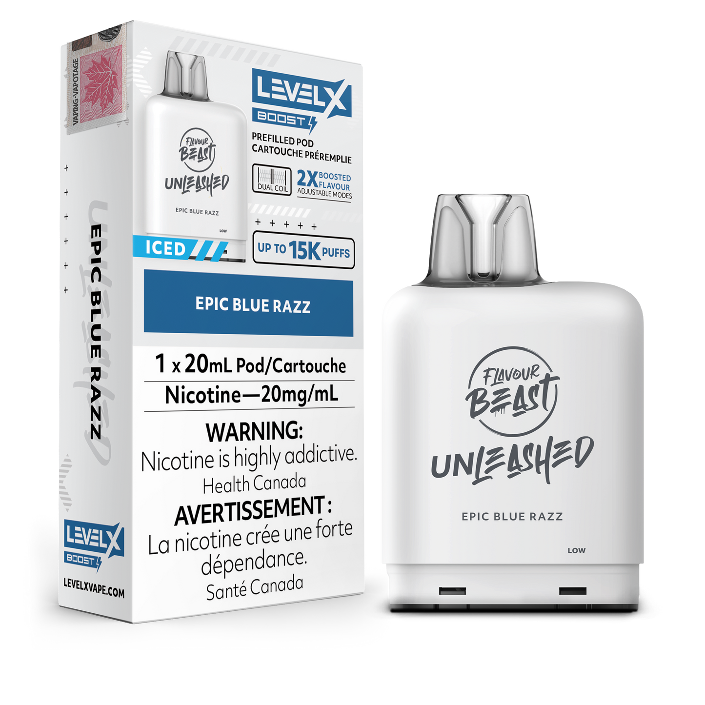 EPIC BLUE RAZZ - LEVEL X FB UNLEASHED BOOST (20mL) (ONTARIO)