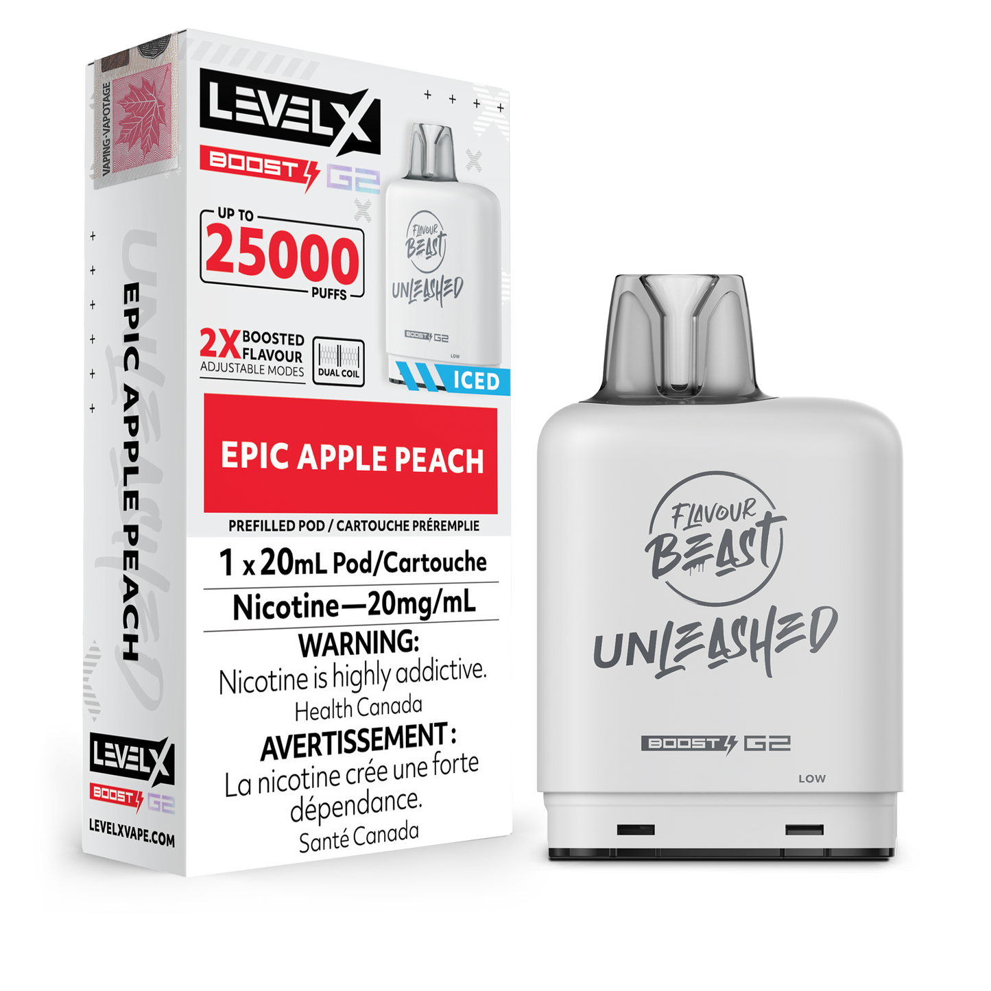 EPIC APPLE PEACH - LEVEL X FB UNLEASHED BOOST (20mL) (ONTARIO)