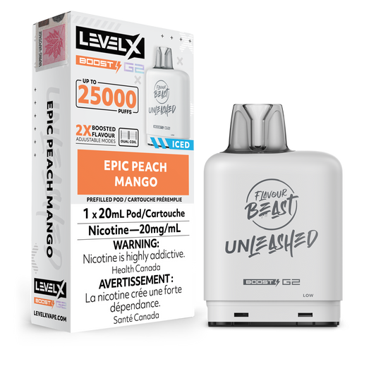 EPIC PEACH MANGO - LEVEL X FB UNLEASHED BOOST (20mL) (ONTARIO)