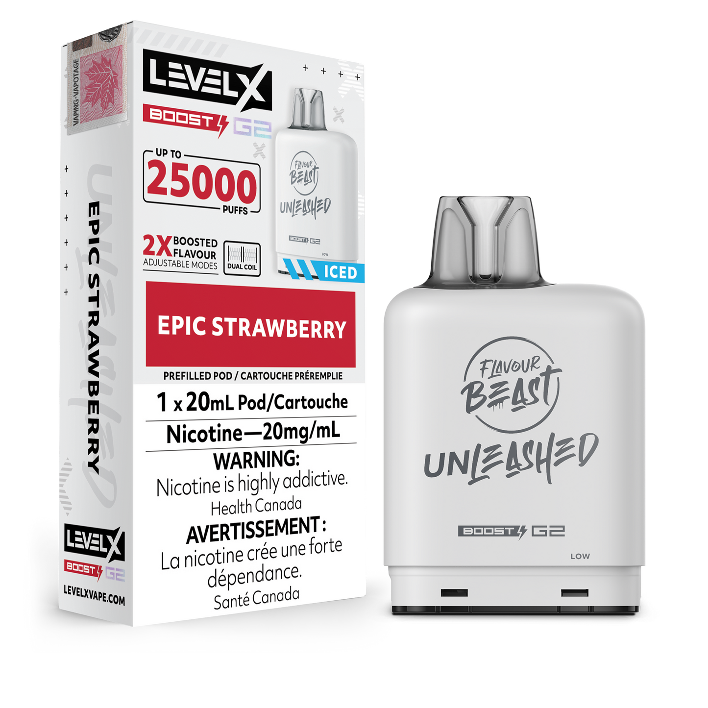 EPIC STRAWBERRY - LEVEL X FB UNLEASHED BOOST (20mL) (ONTARIO)