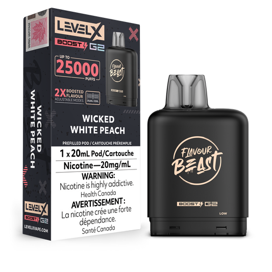WICKED WHITE PEACH - LEVEL X FB BOOST (20mL) (ONTARIO)