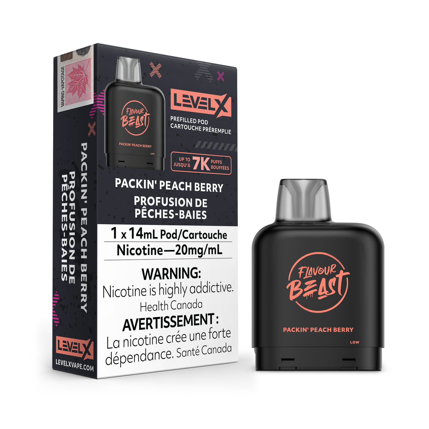 PACKIN PEACH BERRY - LEVEL X FLAVOUR BEAST (14mL) (FEDERAL)