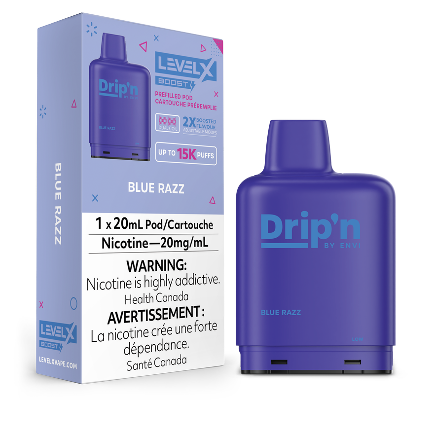 BLUE RAZZ - LEVEL X DRIP'N BOOST (20mL) (ONTARIO)