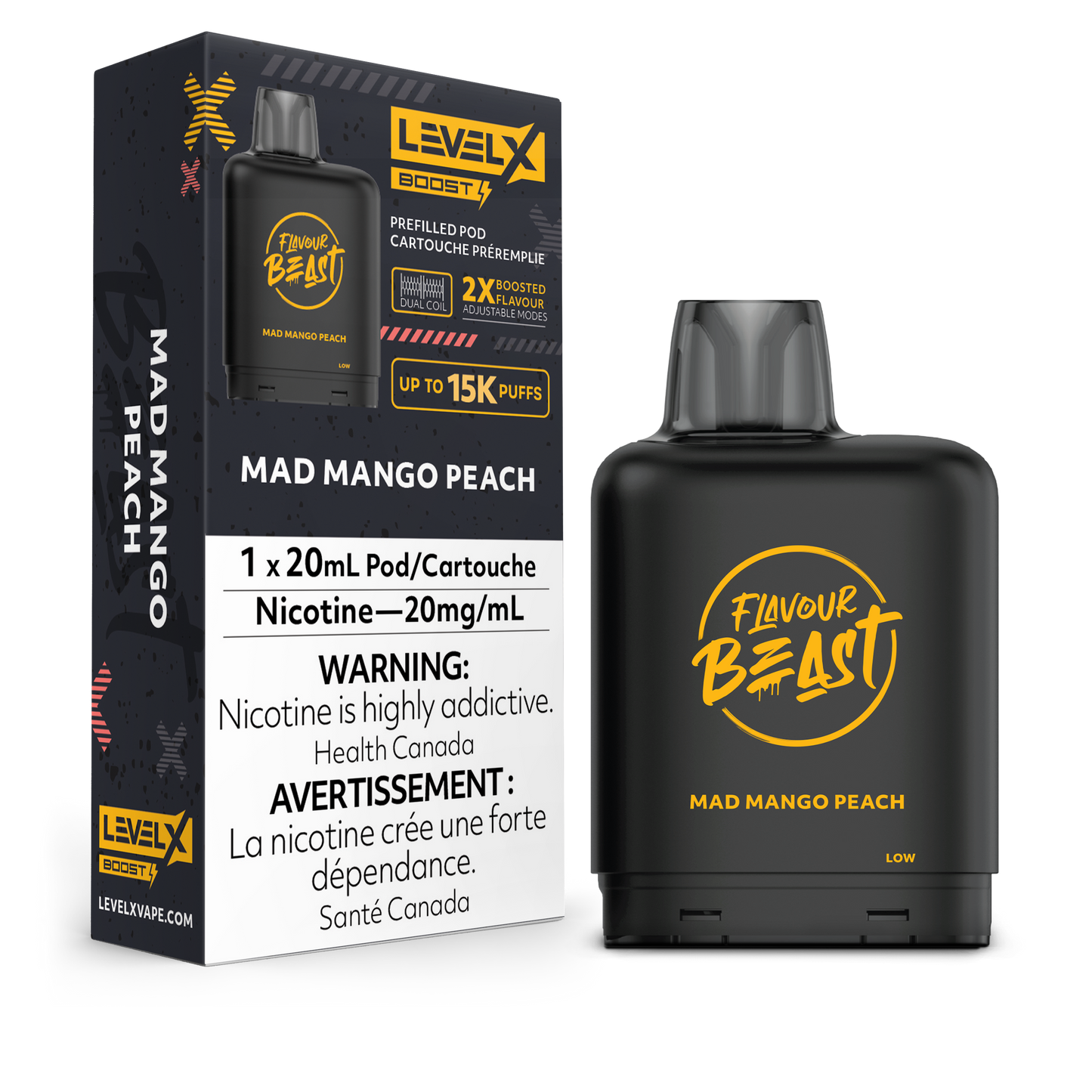 MAD MANGO PEACH - LEVEL X FB BOOST (20mL) (ONTARIO)