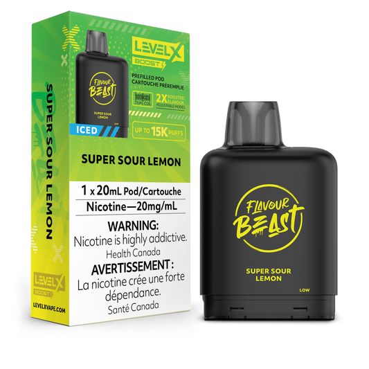 SUPER SOUR LEMON ICED - LEVEL X FB BOOST (20mL) (ONTARIO)