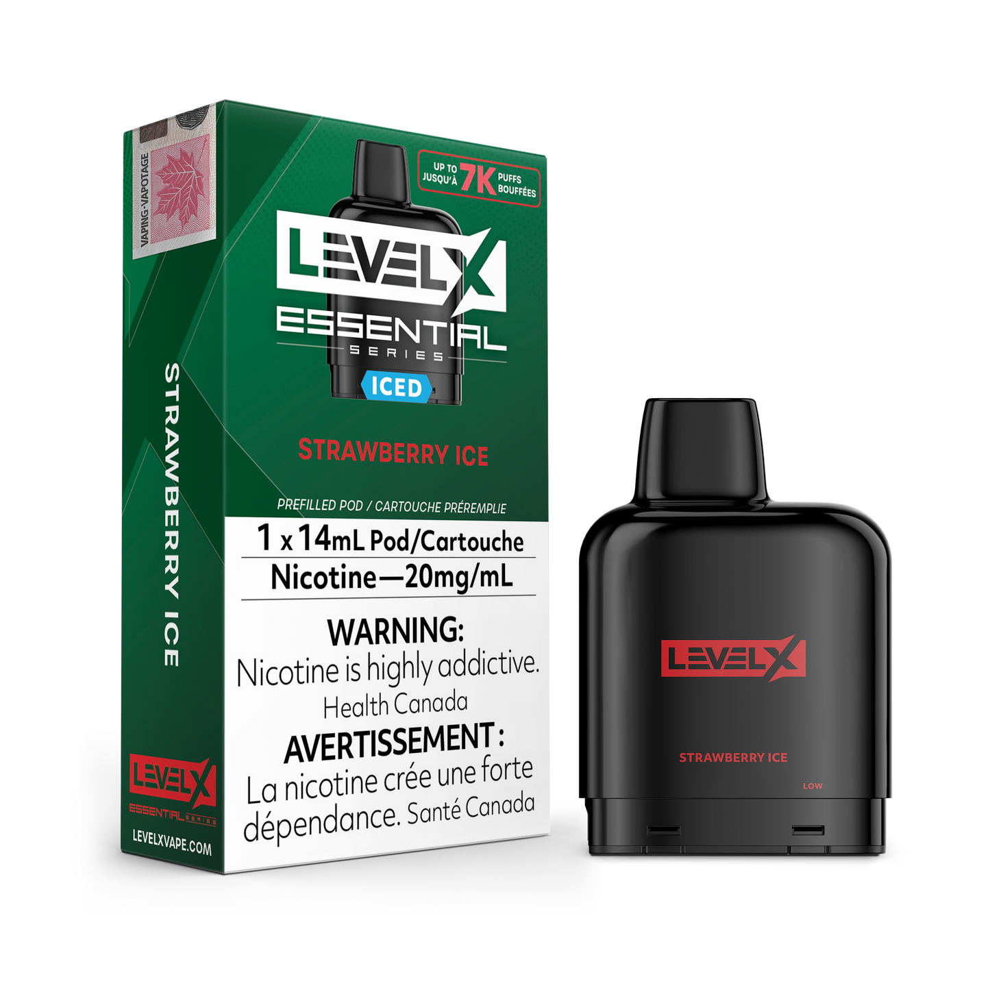 STRAWBERRY ICE - LEVEL X POD ESSENTIAL SERIES 14mL (FEDERAL)