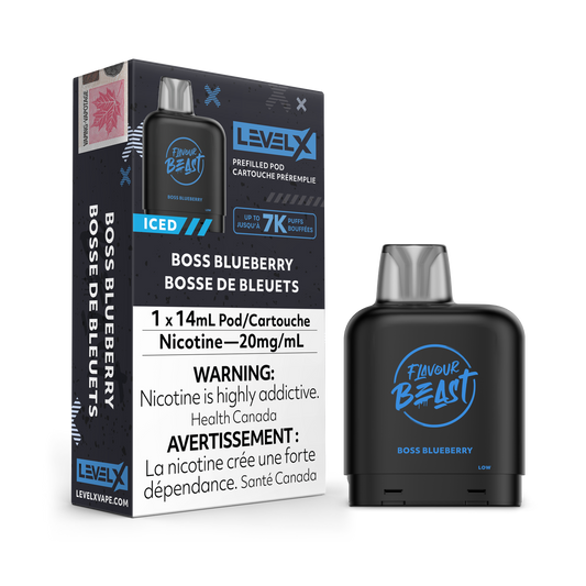 BOSS BLUEBERRY ICED - LEVEL X FLAVOUR BEAST (14mL) (ONTARIO)