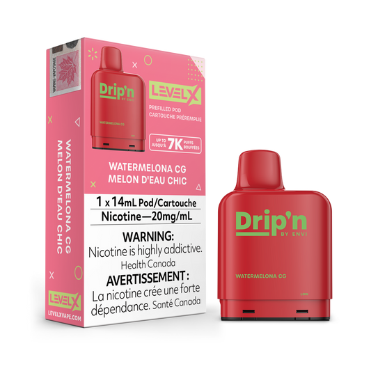 WATERMELONA CG - LEVEL X DRIP'N POD (14mL) (FEDERAL)