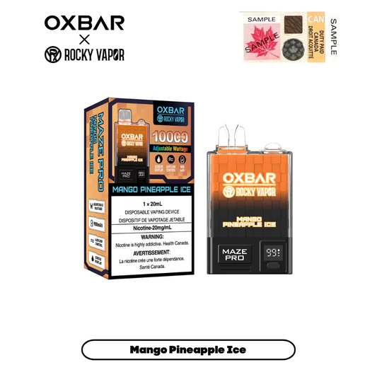 MANGO PINEAPPLE ICE - OXBAR MAZE PRO BY ROCKY VAPOR (FEDERAL)