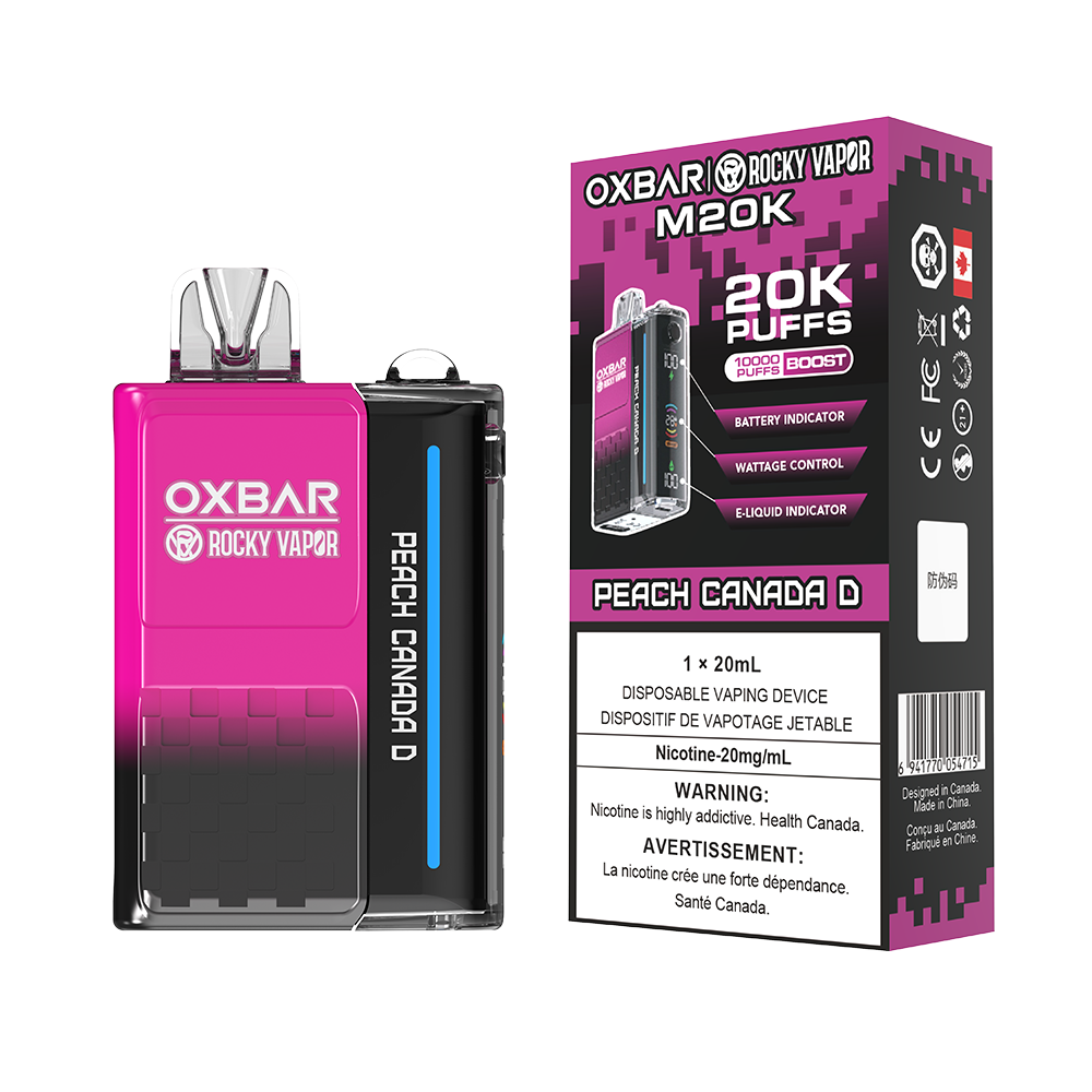 PEACH CANADA D - OXBAR M20K BY ROCKY VAPOR (FEDERAL)