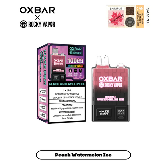 PEACH WATERMELON ICE - OXBAR MAZE PRO BY ROCKY VAPOR (FEDERAL)