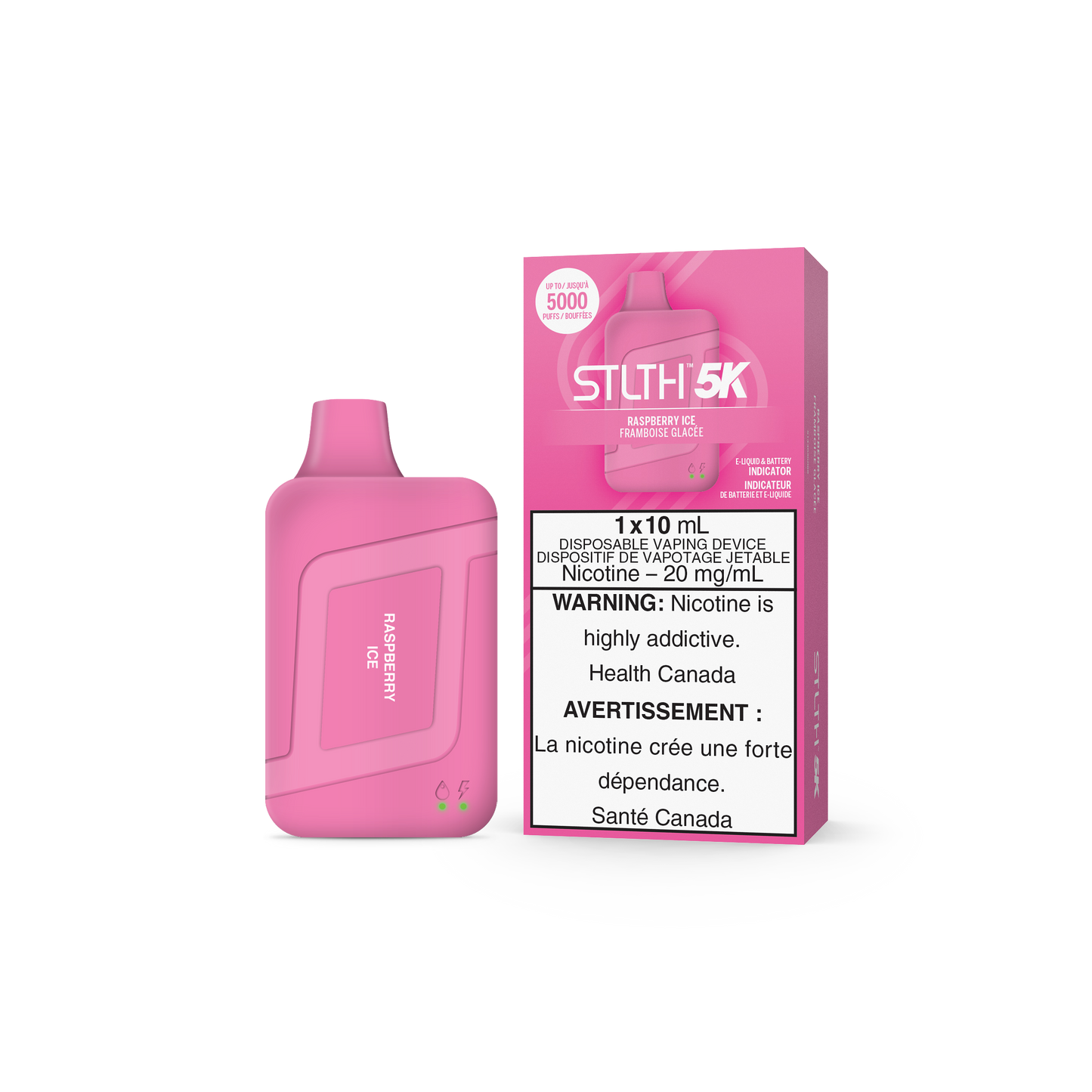 STLTH BOX 5K DISPOSABLE- RASPBERRY ICE (FEDERAL)