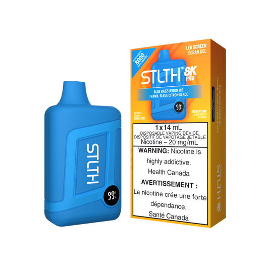 STLTH BOX 8K PRO DISPOSABLE - BLUE RAZZ LEMON ICE (ONTARIO)