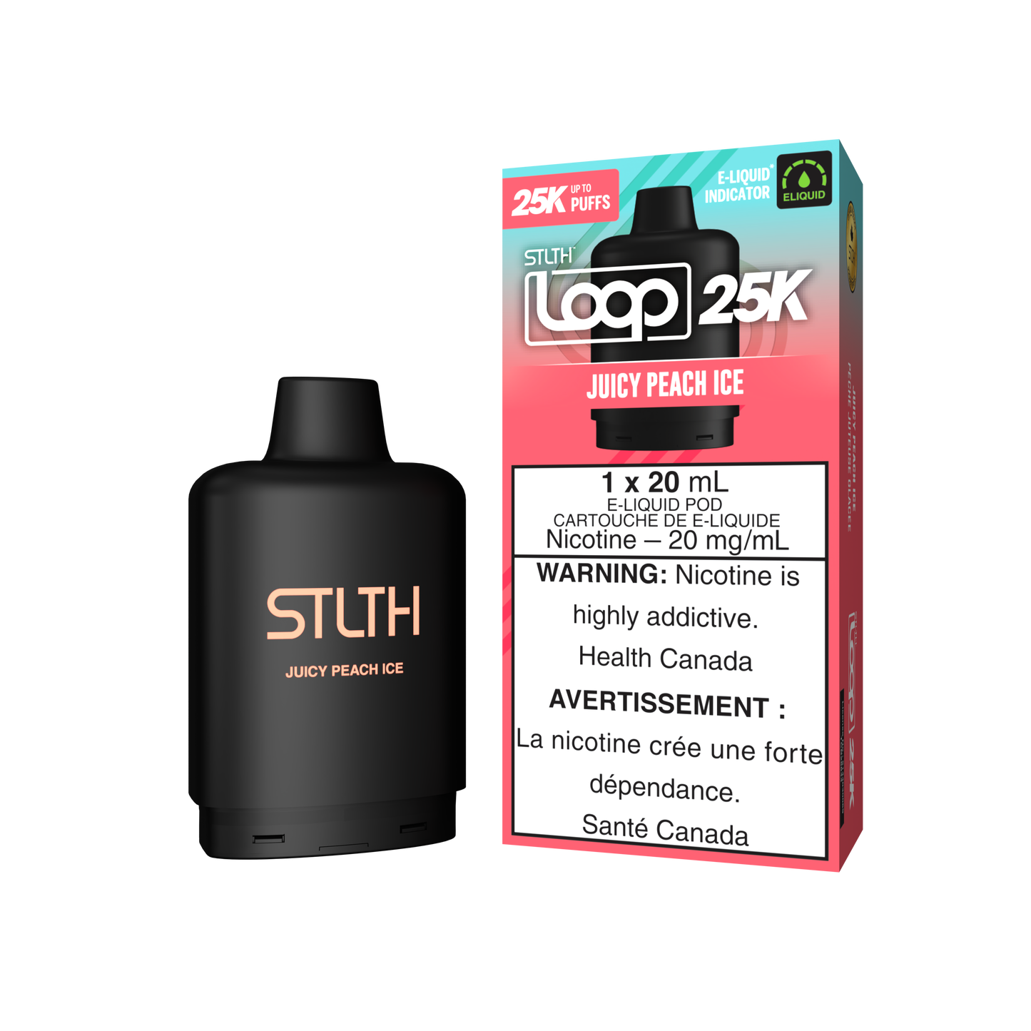 JUICY PEACH ICE- STLTH LOOP 25K (20mL) (ONTARIO)