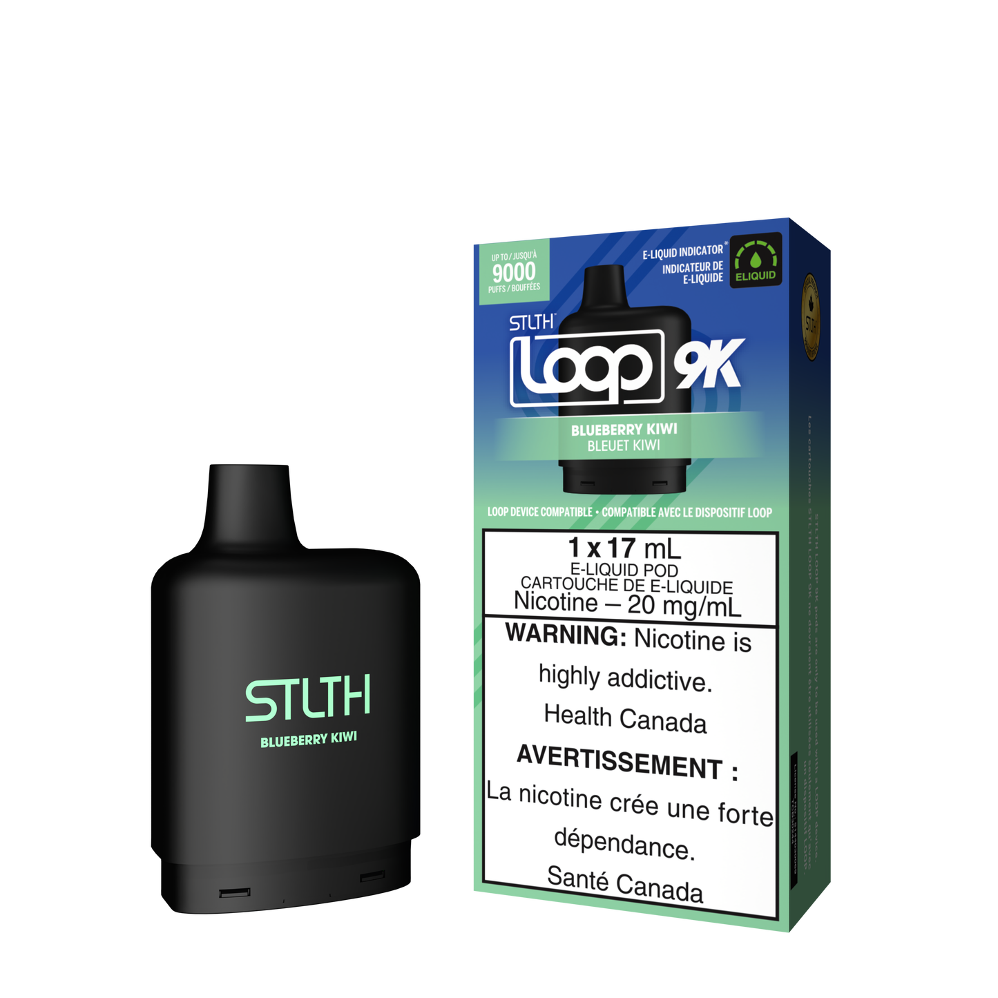 STLTH LOOP 9K POD - BLUEBERRY KIWI (FEDERAL)