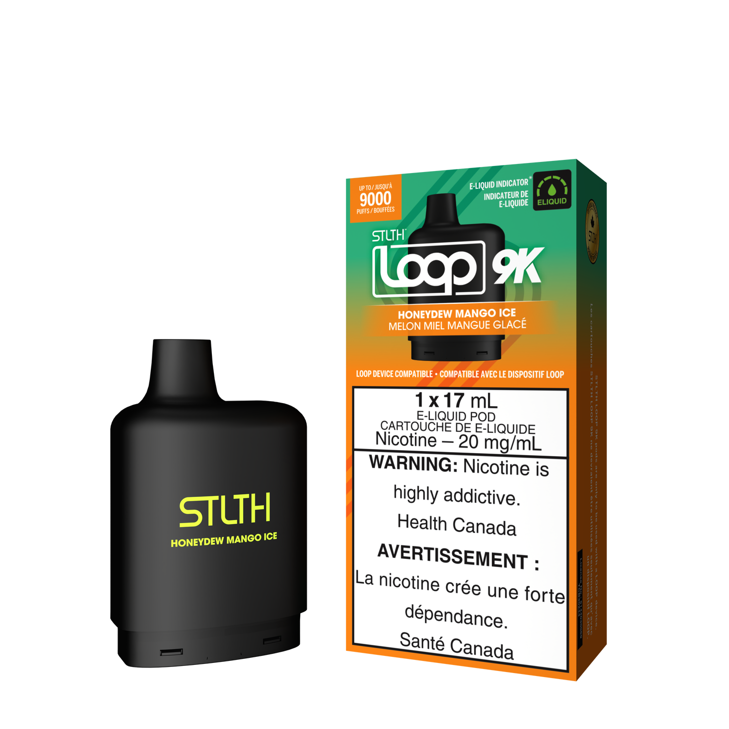 STLTH LOOP 9K POD - HONEYDEW MANGO ICE (FEDERAL)
