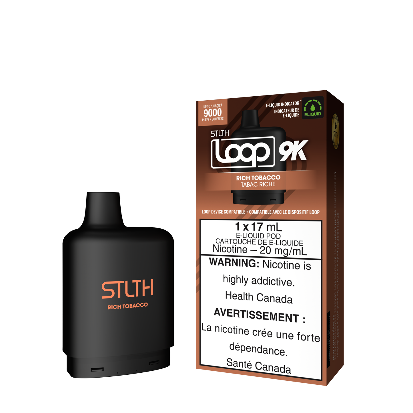STLTH LOOP 9K POD - RICH TOBACCO (FEDERAL)