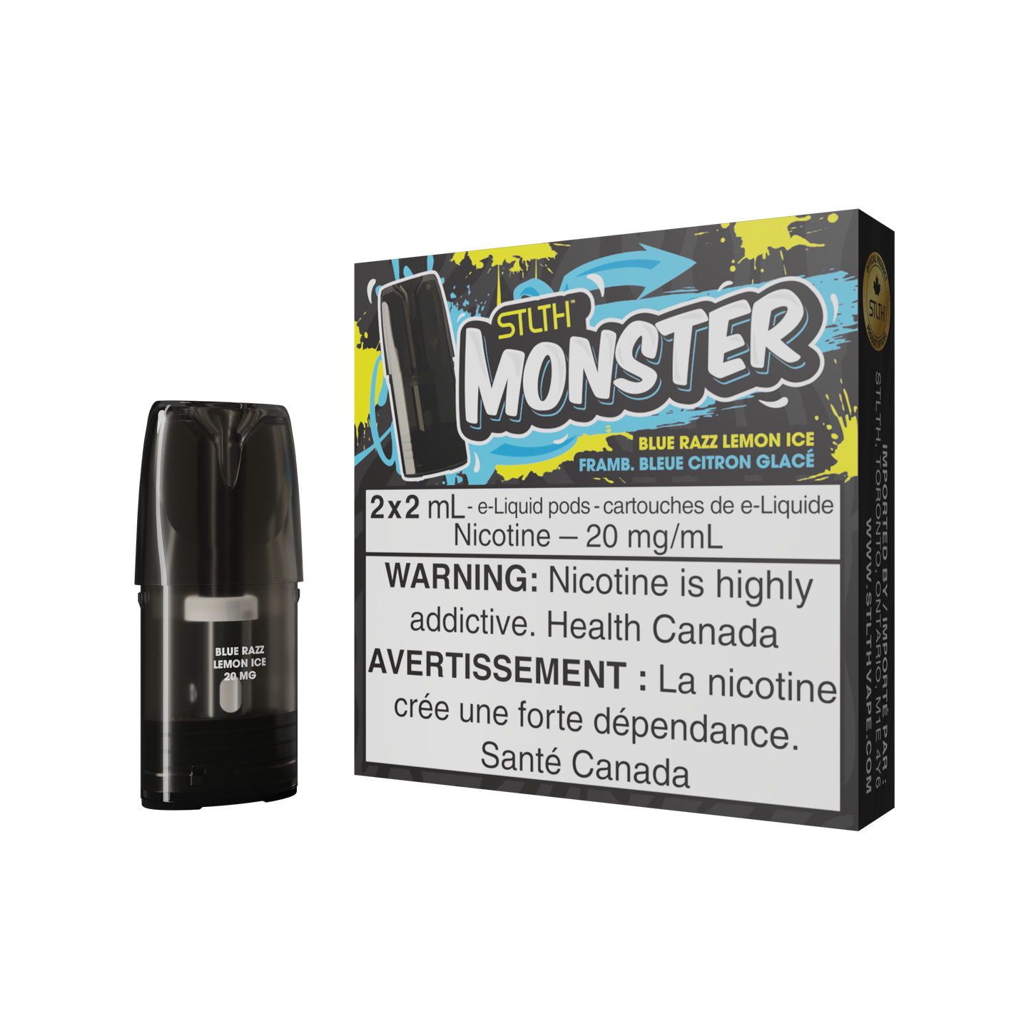 STLTH MONSTER POD PACK BLUE RAZZ LEMON ICE (FEDERAL)