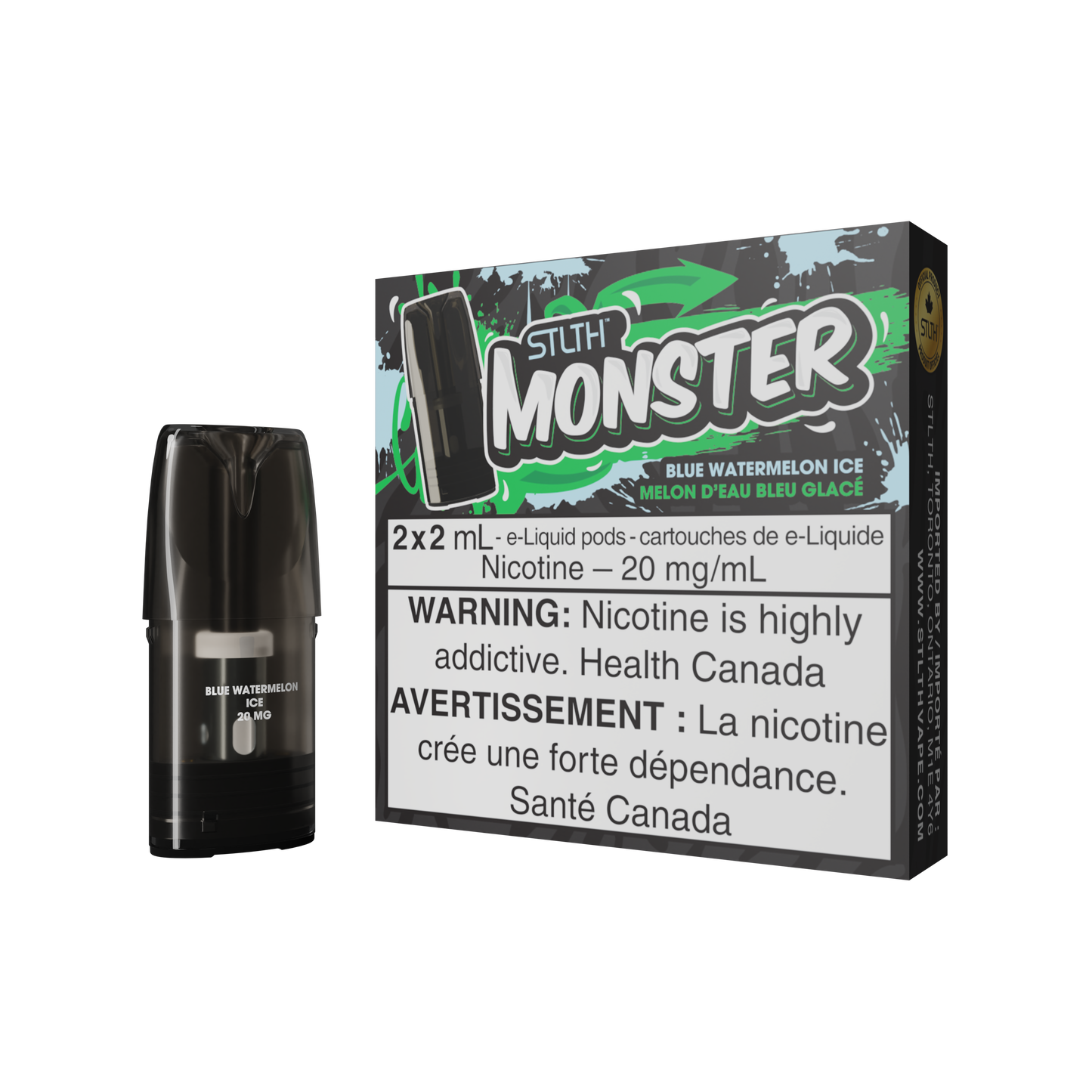 STLTH MONSTER POD PACK BLUE WATERMELON ICE (FEDERAL)
