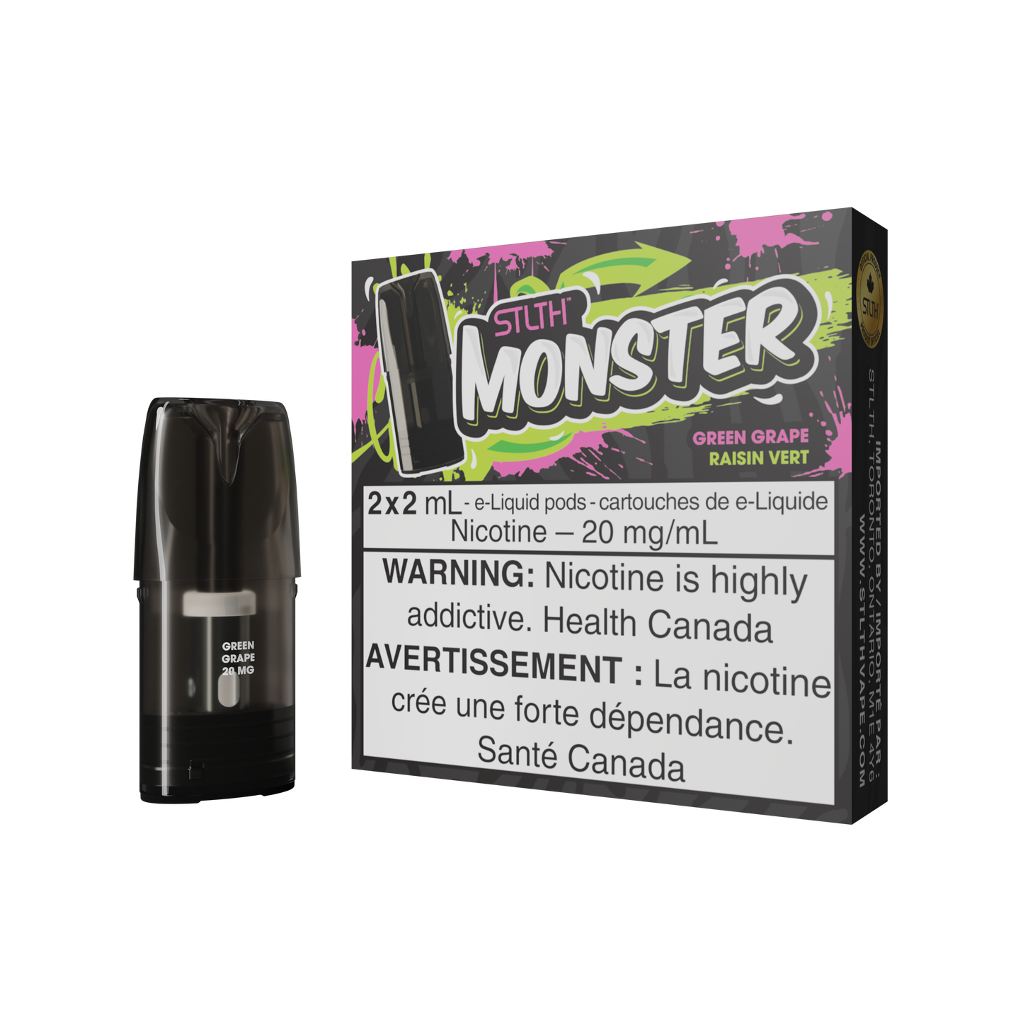 STLTH MONSTER POD PACK GREEN GRAPE (FEDERAL)