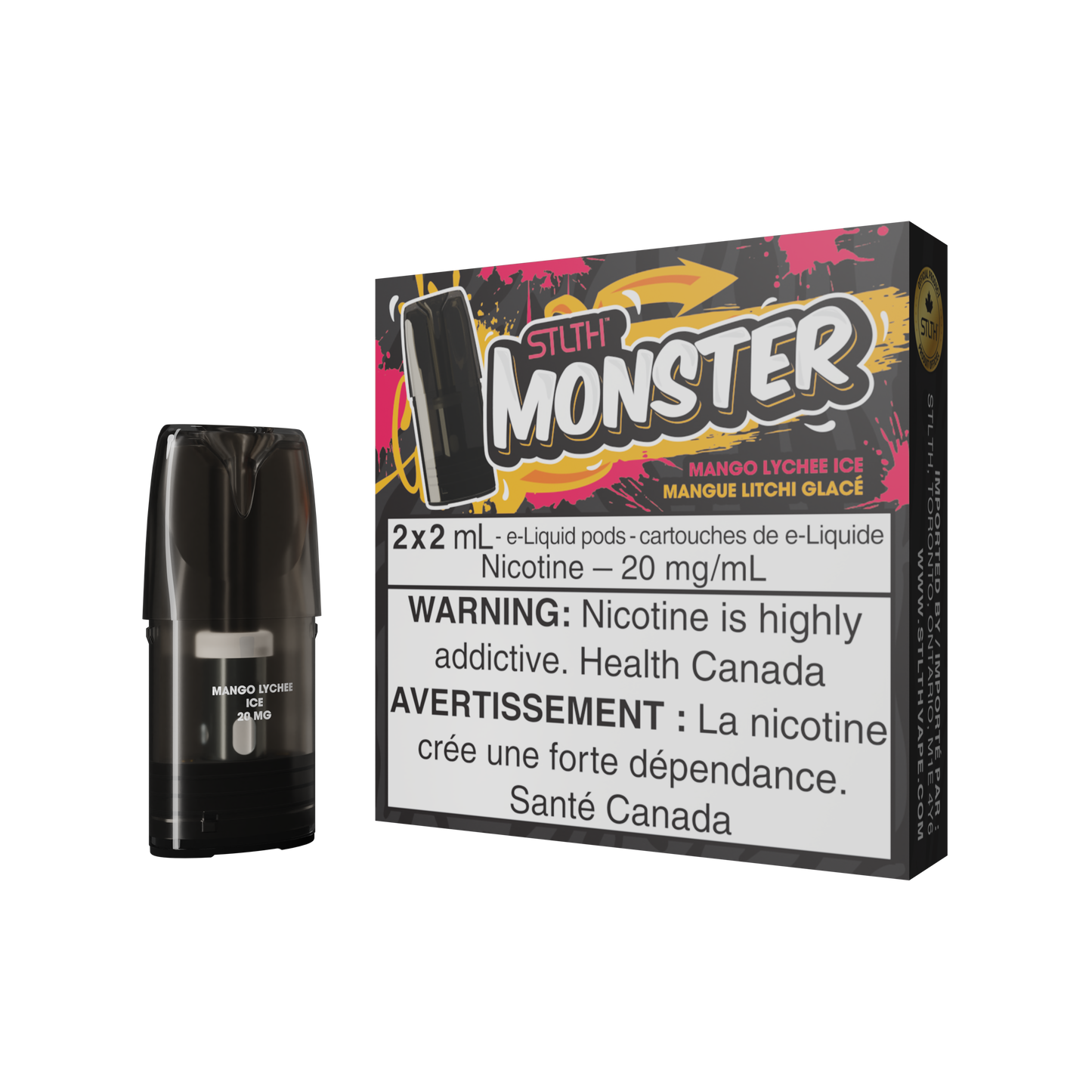 STLTH MONSTER POD PACK MANGO LYCHEE ICE (FEDERAL)