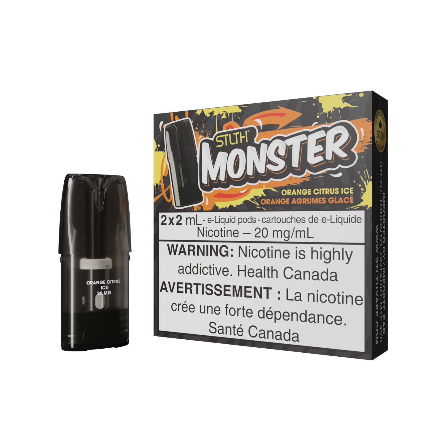 STLTH MONSTER POD PACK ORANGE CITRUS ICE (FEDERAL)