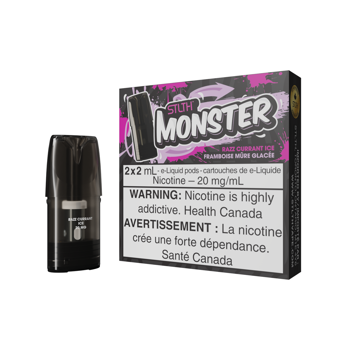 STLTH MONSTER POD PACK RAZZ CURRANT ICE (FEDERAL)