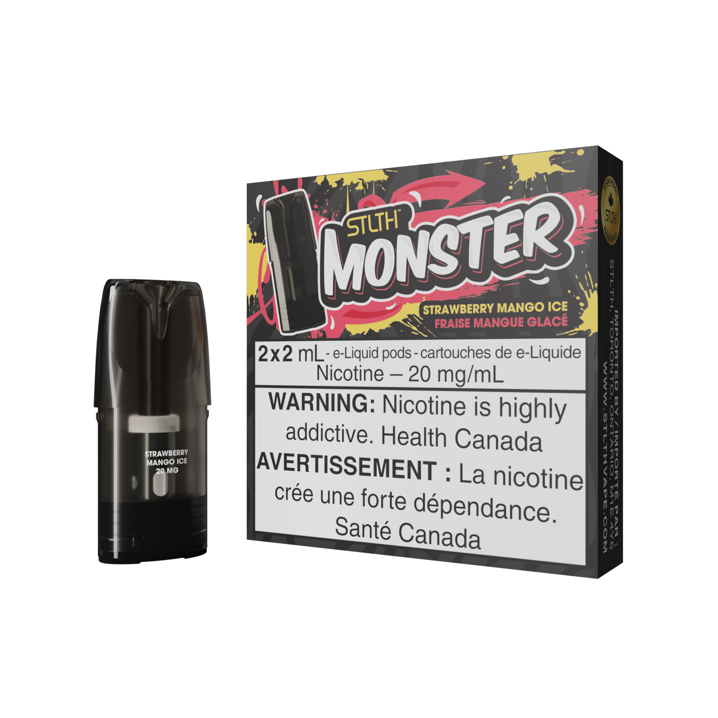 STLTH MONSTER POD PACK STRAWBERRY MANGO ICE (FEDERAL)