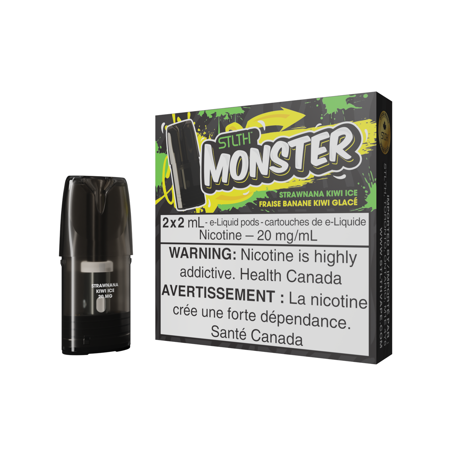 STLTH MONSTER POD PACK STRAWNANA KIWI ICE (FEDERAL)