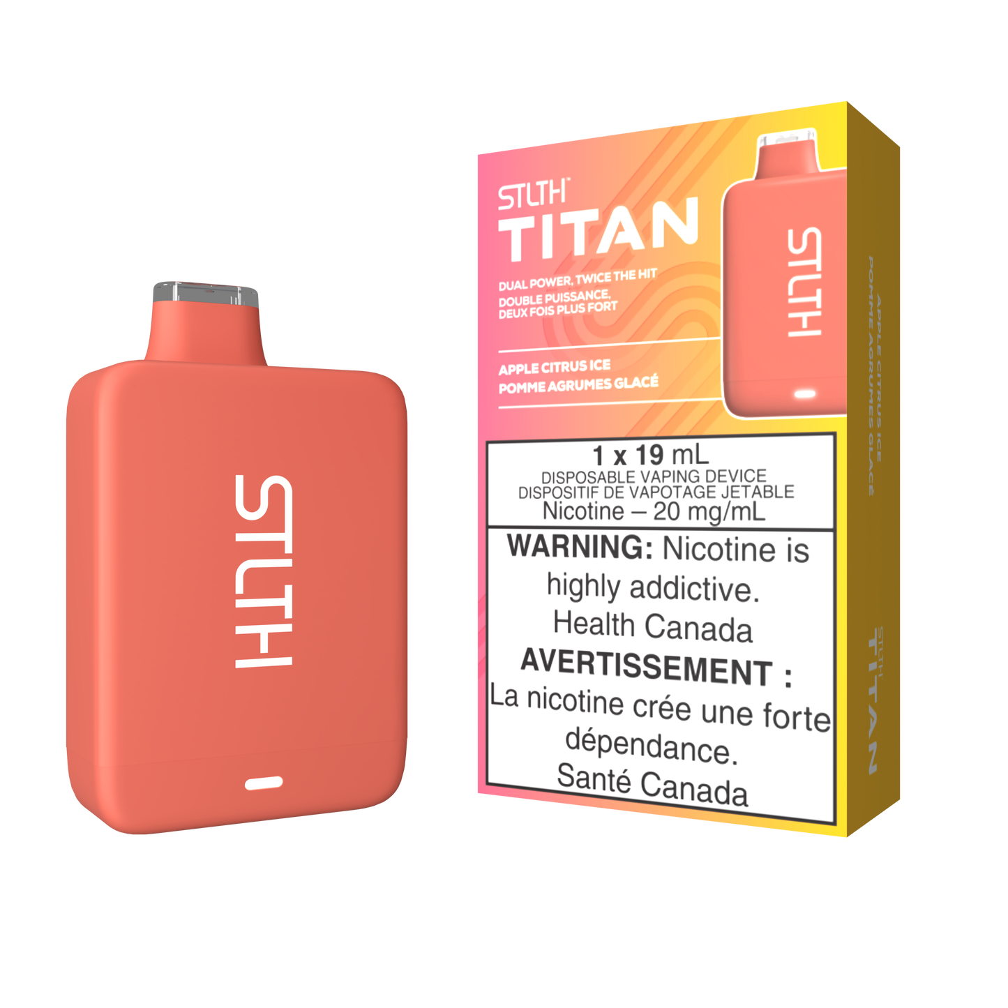STLTH TITAN DISPOSABLE - APPLE CITRUS ICE (FEDERAL)