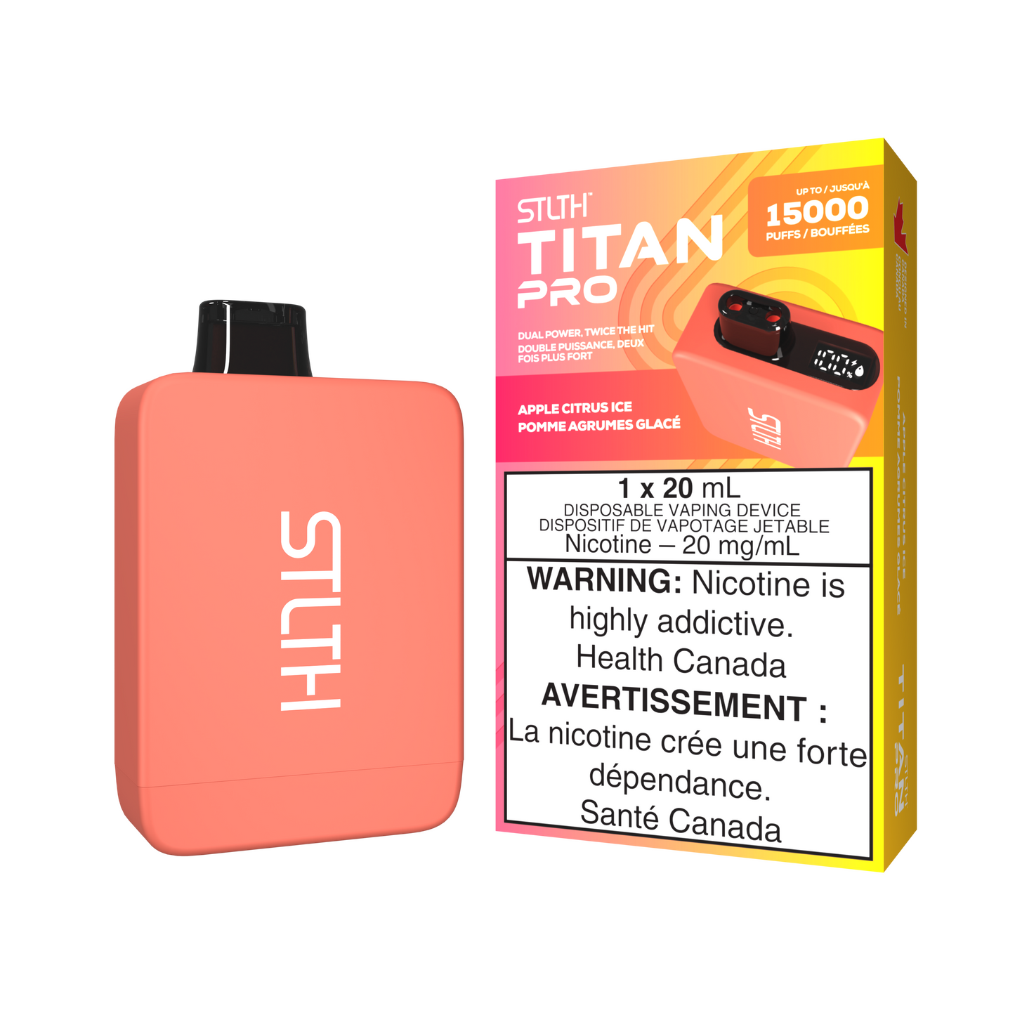 APPLE CITRUS ICE - STLTH TITAN PRO (20mL) (ONTARIO)