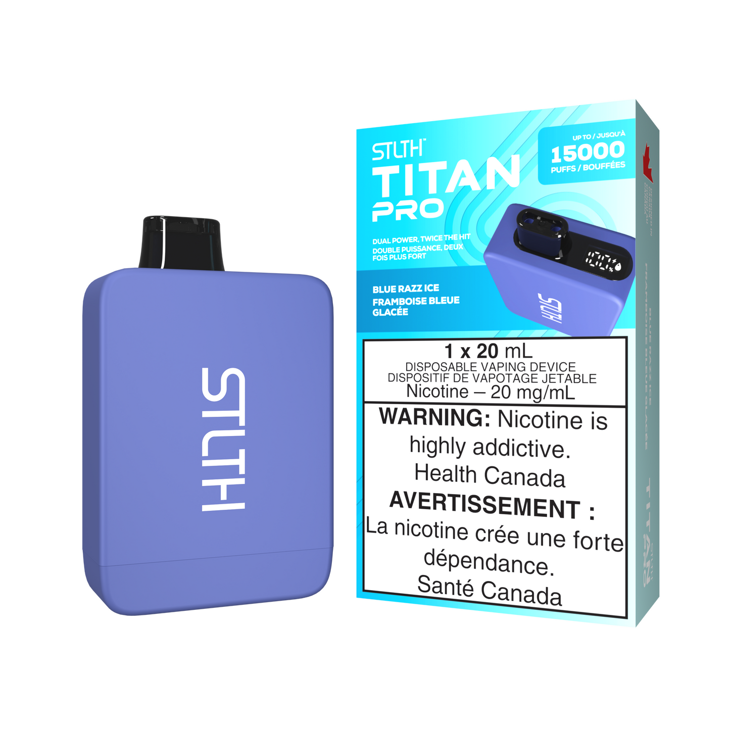 BLUE RAZZ ICE - STLTH TITAN PRO (20mL) (ONTARIO)