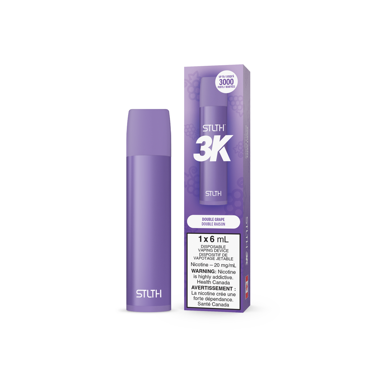 STLTH 3K DISPOSABLE - DOUBLE GRAPE (FEDERAL)