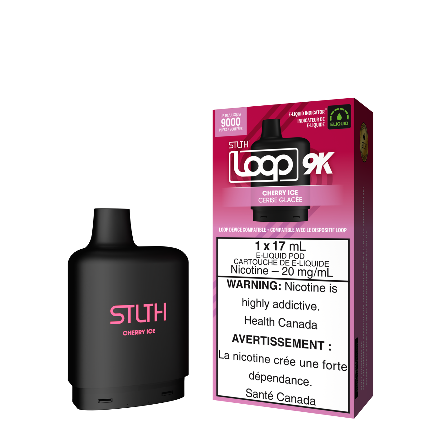 STLTH LOOP 9K POD - CHERRY ICE (FEDERAL)