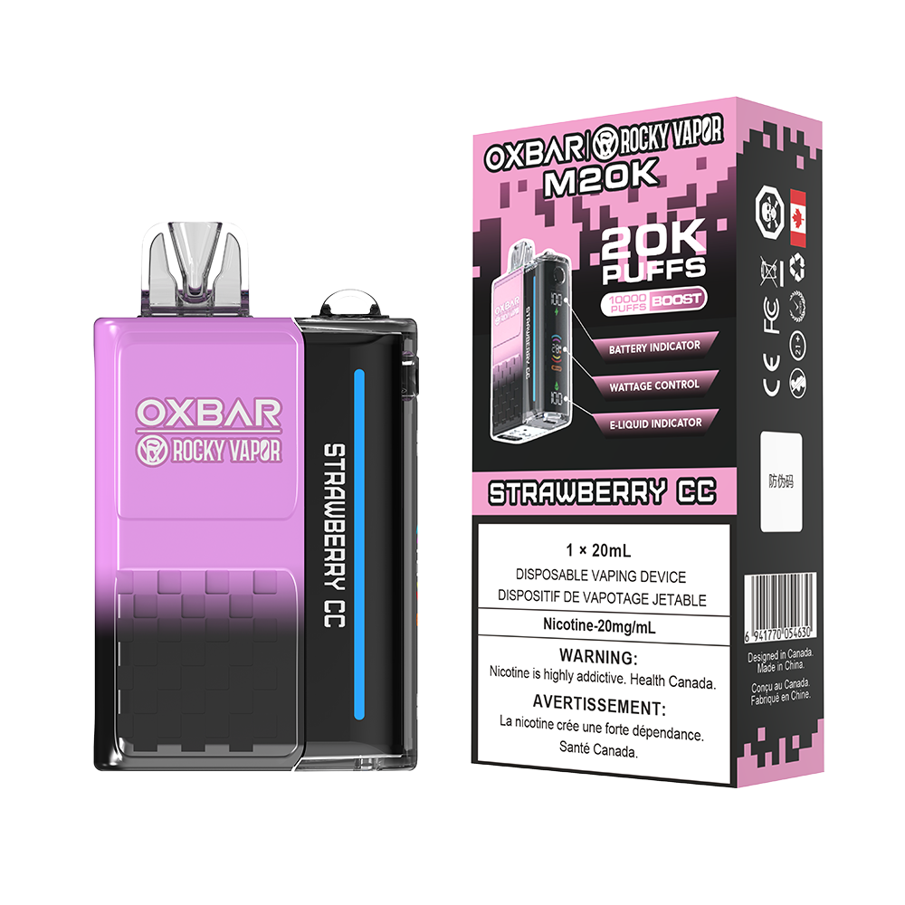 STRAWBERRY CC - OXBAR M20K BY ROCKY VAPOR (ONTARIO)