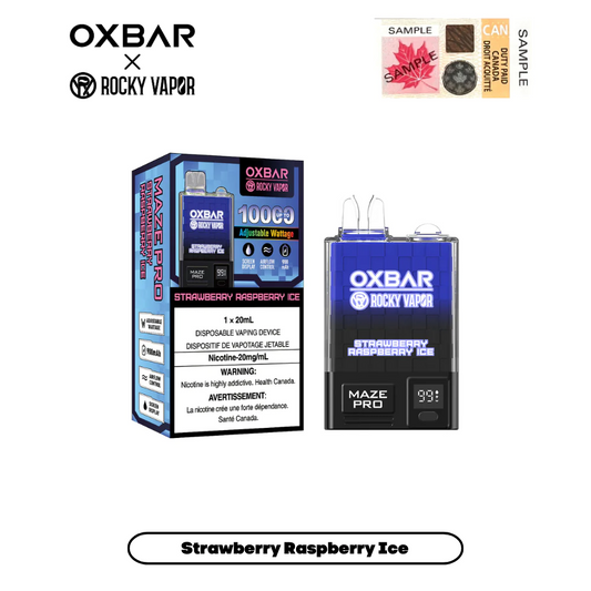 STRAWBERRY RASPBERRY ICE - OXBAR MAZE PRO BY ROCKY VAPOR (FEDERAL)
