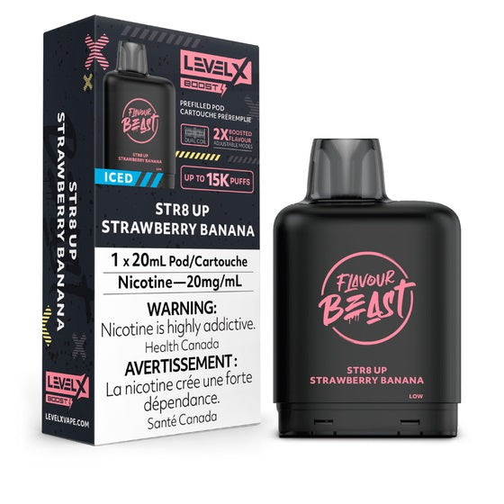 STR8 UP STRAWBERRY BANANA - LEVEL X FB BOOST (20mL) (FEDERAL)