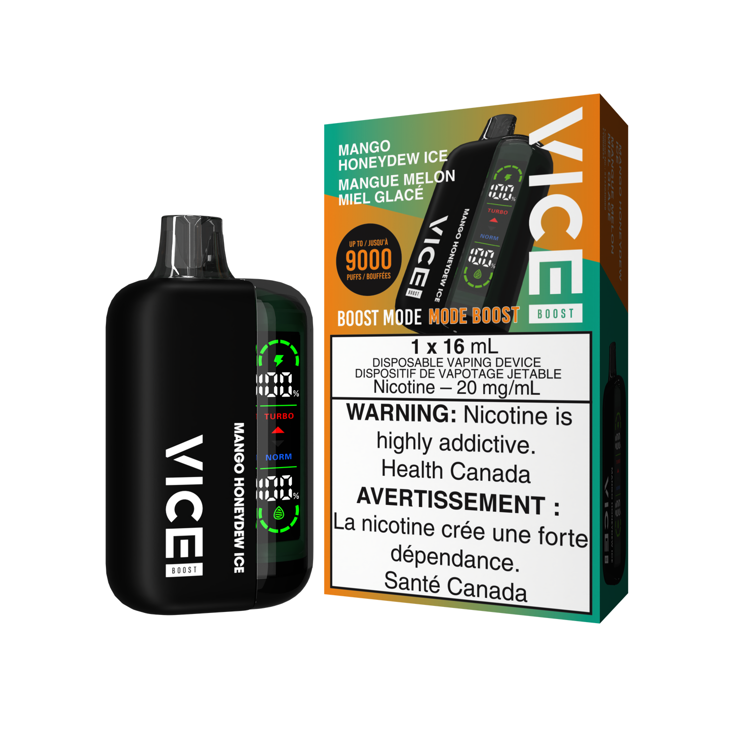VICE BOOST DISPOSABLE - MANGO HONEYDEW ICE (ONTARIO)
