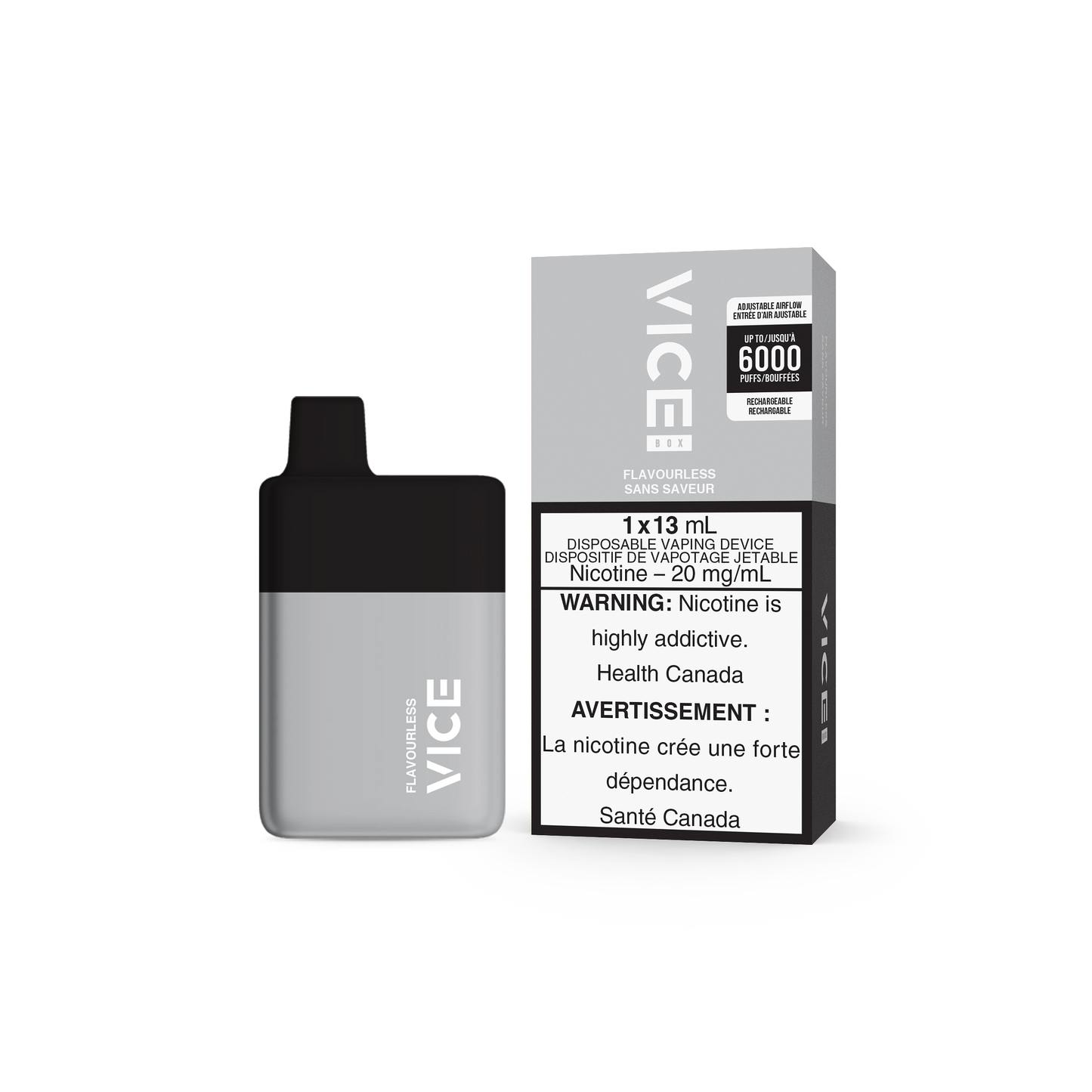 VICE BOX DISPOSABLE - FLAVORLESS/ FLAVOURLESS (FEDERAL)